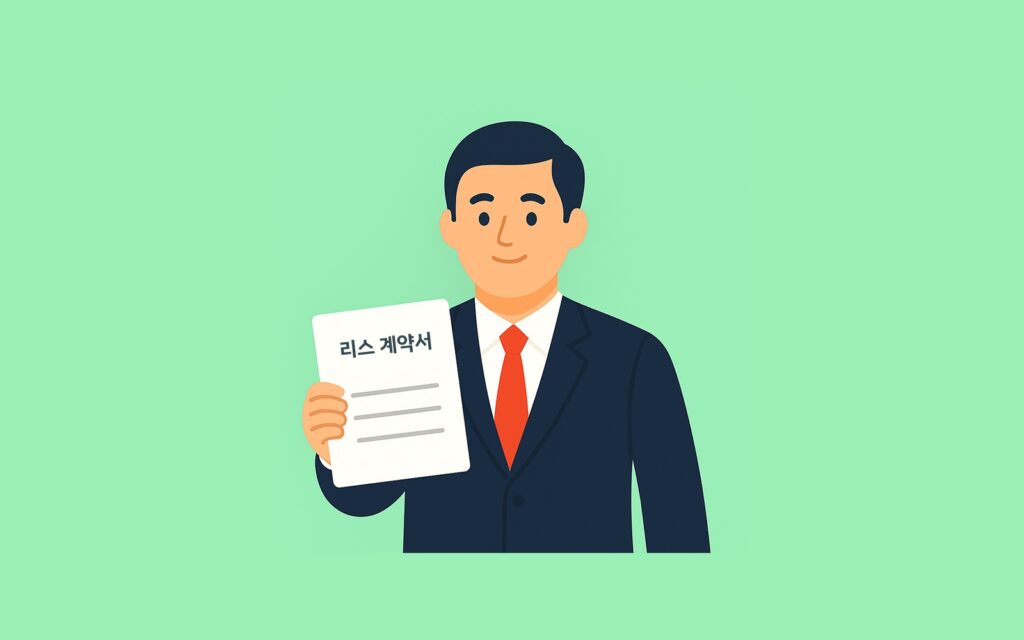리스를 위한 계약서 제시