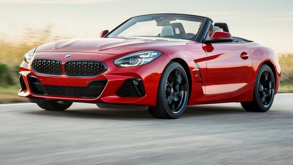 빨간색 2026 BMW Z4 M40i 앞모습