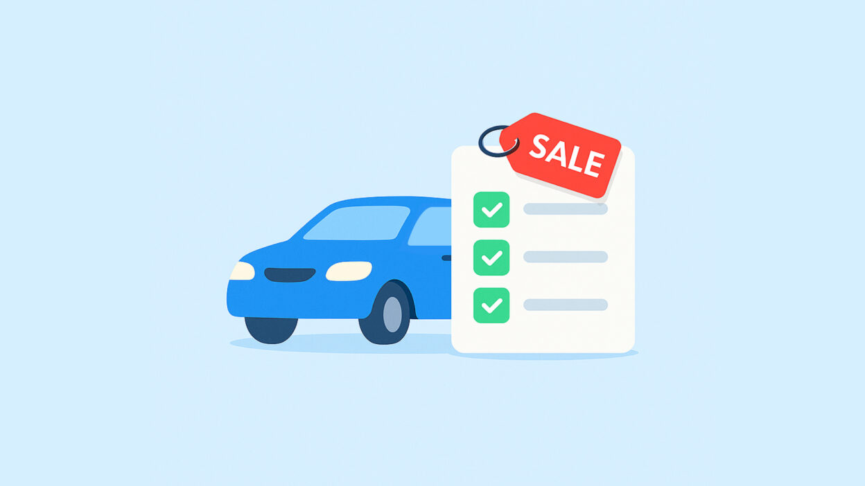 자동차를 세일하고 있다는 이미지