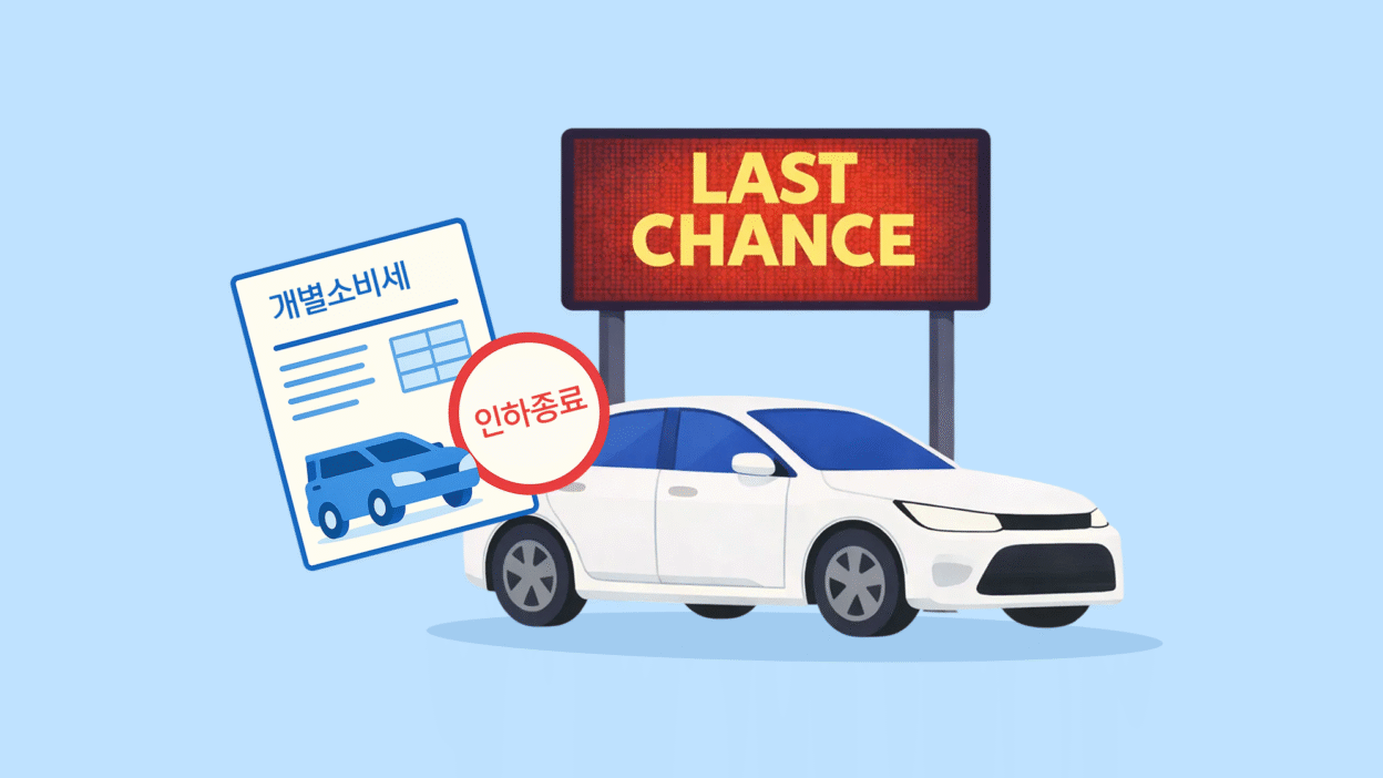 2026년 개별소비세 인하 종료, 12월 신차 구매 최적의 시기