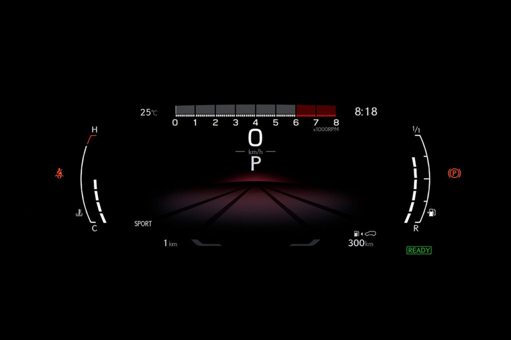 렉서스 RX350h 하이브리드 계기판