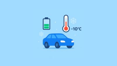 추운 온도에 주행 거리가 떨어진 전기차