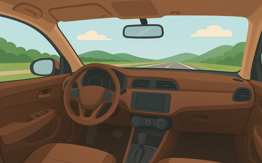 하이브리드 차량 내부의 방음재(흡음재)를 보여주는 모습