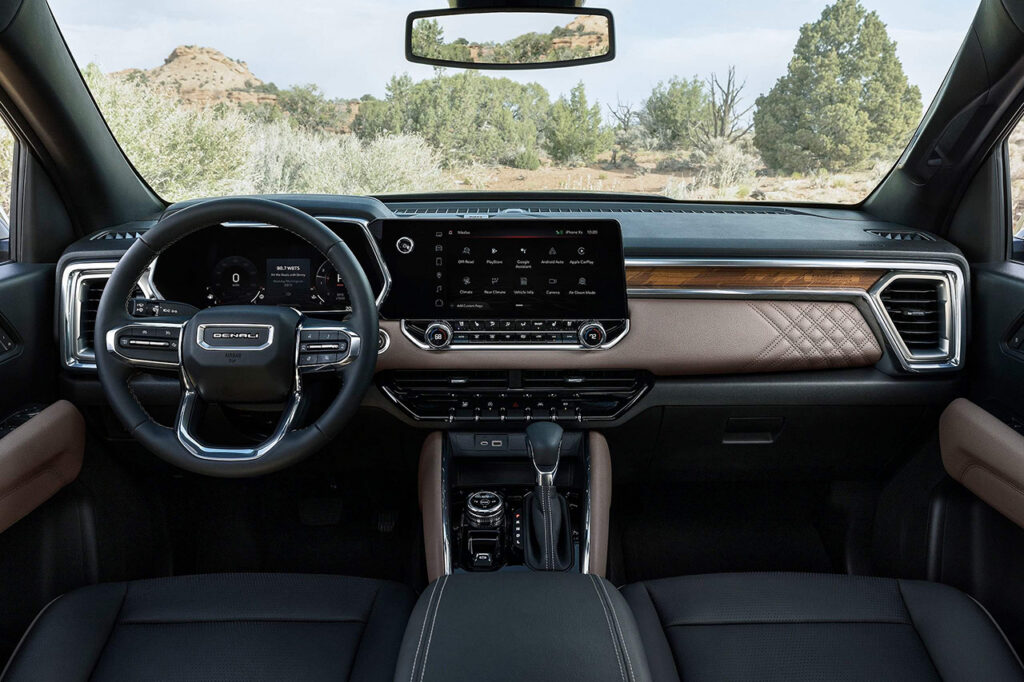 2026 GMC 캐니언(3세대) 1열 모습