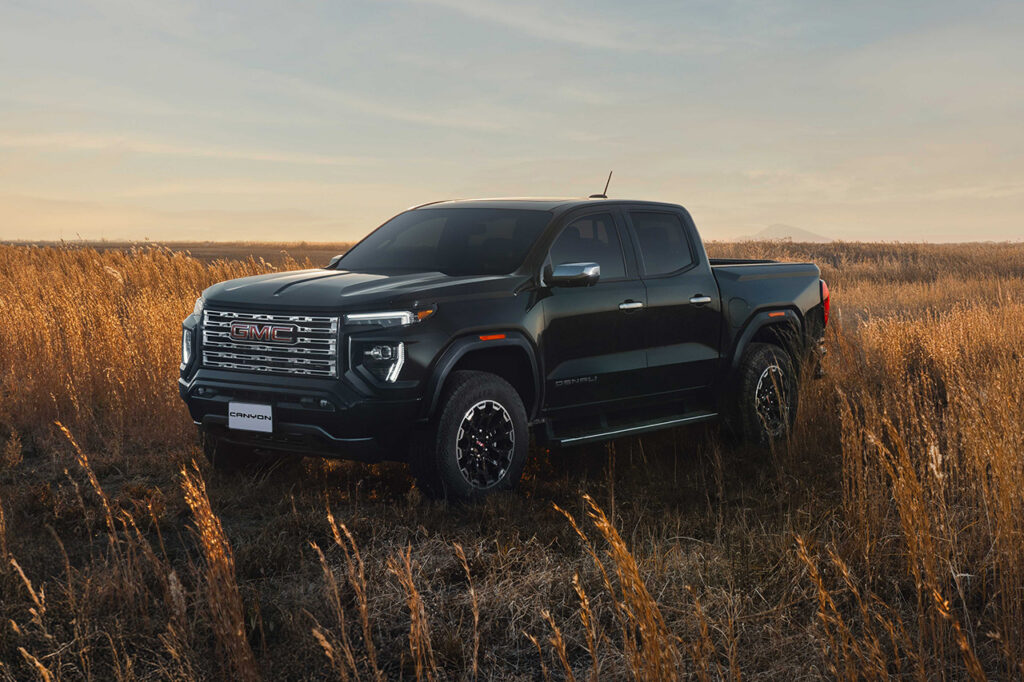 갈대밭에 서있는 2026 GMC 캐니언(3세대)