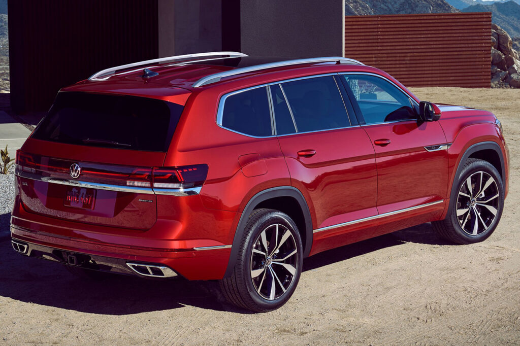 빨간색 뒷모습 2026 폭스바겐 아틀라스