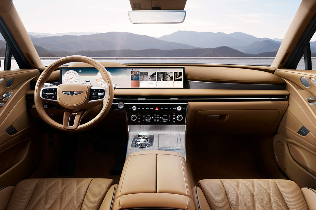 2026 제네시스 뉴 G80 카멜색 시트
