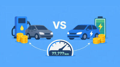 가솔린과 하이브리드를 고민하는 이미지