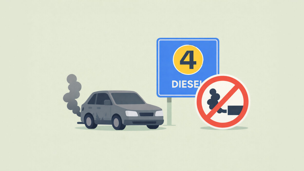 노후 경유차 운행 제한 표시