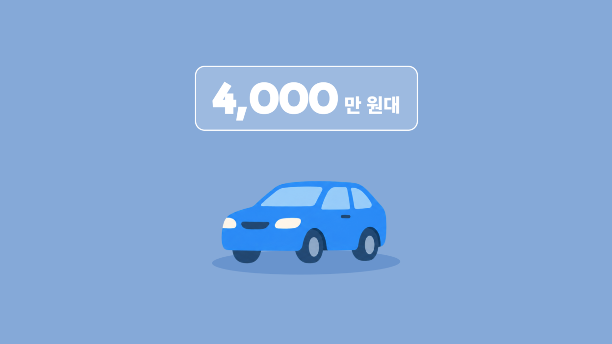 4천만원대 SUV가 표기된 이미지